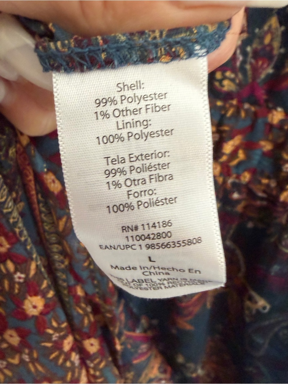 Frye Boho Paisley Maxi Dress in Teal - Picture 7 of 7